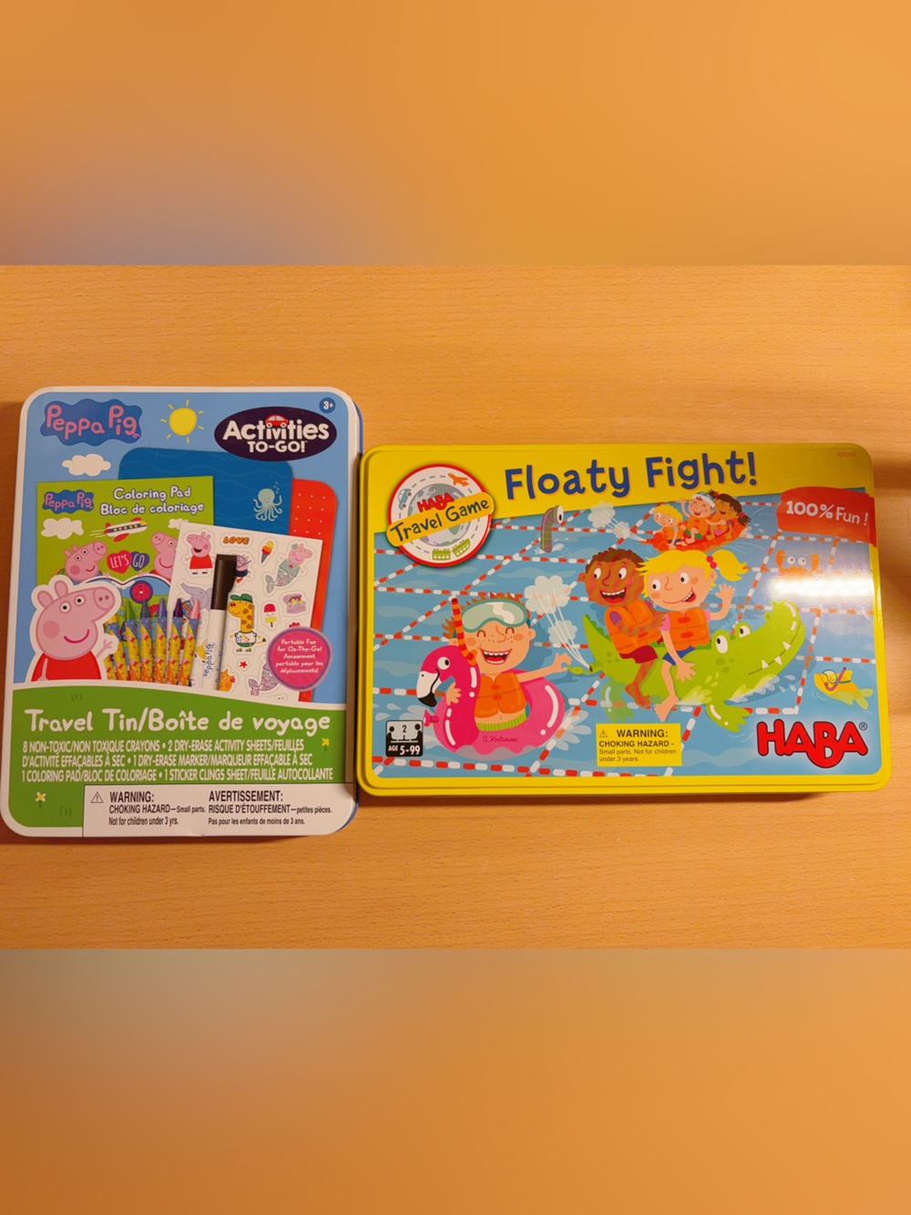 HABA Board Game Floaty Fight Box SW + Peppa Pig Travel Tin